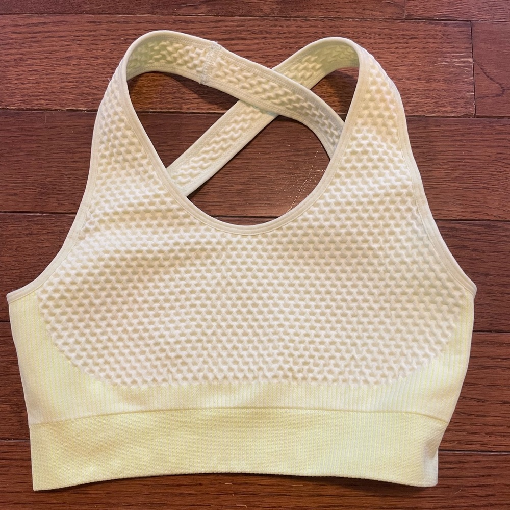 SOLD!!! Lime green open back sports bra